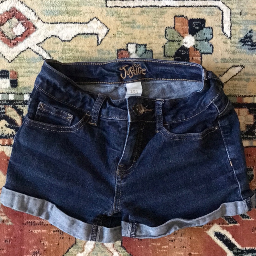 Kids Justice shorts, dark wash, 10 slim